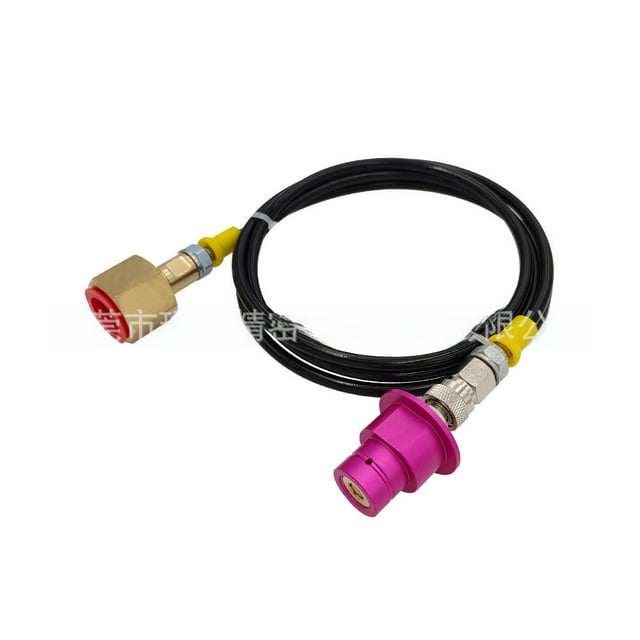 SodaStream DUO/TERRA Compatible Gas Pipe Adapter with Large Bottle Connection – 60-inch European W21.8-14 Fitting, Gold Finish – Durable, Easy to Install Connector for Enhanced Soda Machine