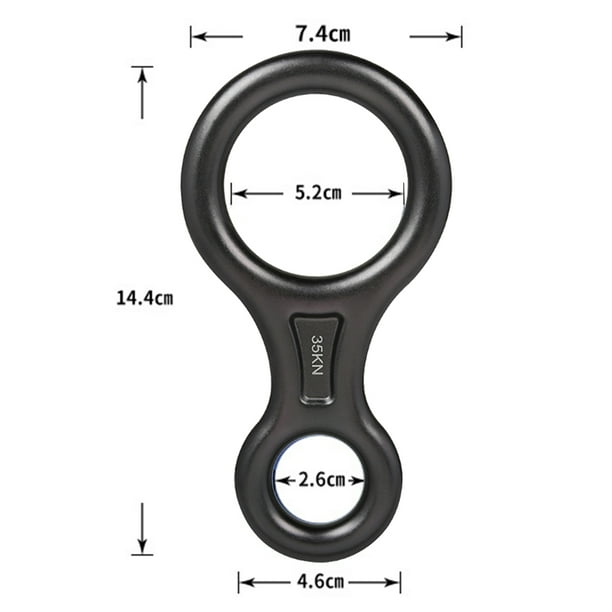 Equipo de alpinismo al aire libre con anillo de descenso de escalada Figura 8 (gris) Ehuebsd Para estrenar