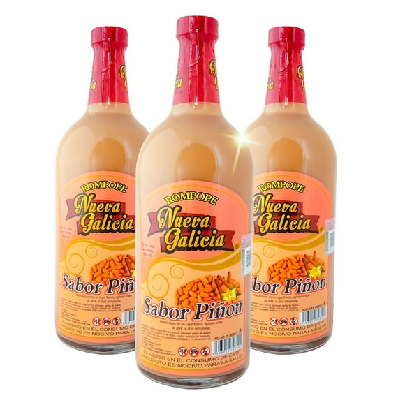 Rompope Nueva Galicia Piñon 3 Botellas 950ml c/u
