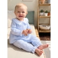 thumbnail image 4 of Loicainy Toddler Baby Girl Fall Clothes Set 6 12 18 24 Months 2T 3T 4T Striped Long Sleeve Babydoll Tops Pants Outfits, 4 of 9