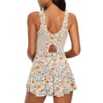 thumbnail image 4 of Traje de baño de una pieza con estampado floral naranja Zando para mujer, 4 of 5