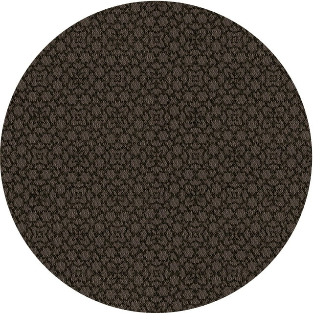 Ahgly Company Tapis Rond Lavable en Machine Intérieur Transitionnel Brun Foncé, 4 Pieds Rond
