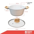 thumbnail image 3 of Cacerola Tapa Antiadherente 24cm Marmol Granito Libre Pfoa beige Wonder Cook HJCA2409MD00, 3 of 8