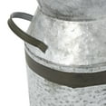 thumbnail image 5 of DecMode Gray Metal Milk Can Decorative Vase with Black Handles, 8" x 7" x 12", 5 of 12