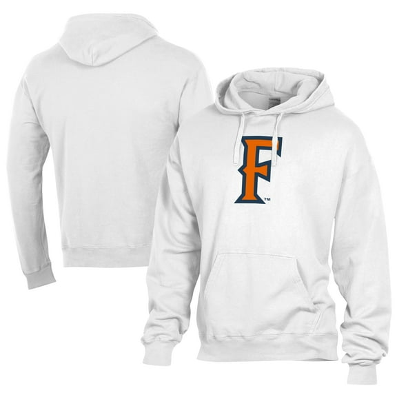Men's Comfort Wash  White Cal State Fullerton Titans Lightweight Fleece Pullover Hoodie