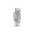 thumbnail image 3 of 14kt White Gold Princess Diamond Cluster Bridal Wedding Engagement Ring 1/2 Cttw, 3 of 4