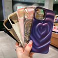 thumbnail image 5 of Compatible with iPhone 12 Pro Max Case 6.7 Inch, Luxury 3D Design Heart Electroplated Water Ripple Case for Women Girls Soft Silicone Shockproof Camera Protective Back Cover-White, 5 of 13