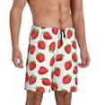 thumbnail image 2 of Sikiie Strawberries Mens Pajama Shorts, Lightweight Lounge Pant with Pockets Soft Sleep Pj Shorts for MenMedium, 2 of 6