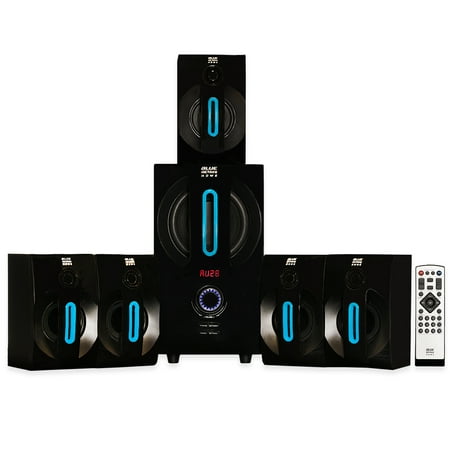 Blue Octave B52 Home Theater Powered 5.1 Bluetooth Speaker System with USB / SD