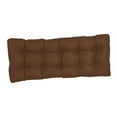 thumbnail image 2 of 46-inch by 19-inch Tufted Solid Outdoor Spun Polyester Loveseat Cushion Brown-Color, 2 of 3