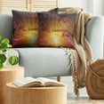 thumbnail image 5 of Ambesonne Nature Throw Pillow Cover 2 Pack, Burning Sunset, 24", Orange, 5 of 7