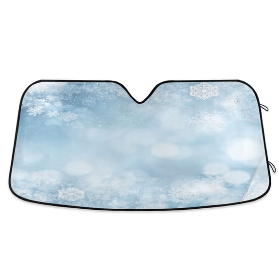 Iauyy Foldable Windshield Sun Shade for Cars, Interior Sun Protection for car UV Protection for Sedan/SUV/Truck, (S/M/L) Light Blue Background