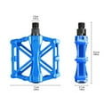 thumbnail image 4 of Gamexcel 1 Pair Bicycle Pedals Aluminum Alloy Flat Platform Universal 9/16 In. for BMX and MTB City Bike, Blue, 4 of 6