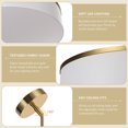 thumbnail image 6 of 20" Farmhouse Chandelier Light Fixture with Integrated LED Fabric Drum Pendant Light Modern Lighting Ceiling Hanging for Dining Room Kitchen Bedroom Gold, 6 of 10
