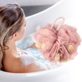 thumbnail image 2 of Unique Bargains 1 Pc Bath Shower Loofah Sponge Body Puffs for Shower 5.91"x4.72" Pink, 2 of 6
