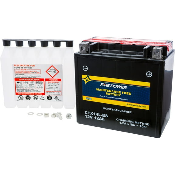 Fire Power Maintenance Free Battery CTX14L-BS Compatible With Harley-Davidson XL1200X Forty-Eight 2010-2018