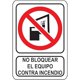 thumbnail image 1 of Letreros Económicos Señalamientos Prohibitivos 30x40 cm No Bloquear el Equipo Contra Incendio Normal, 1 of 1