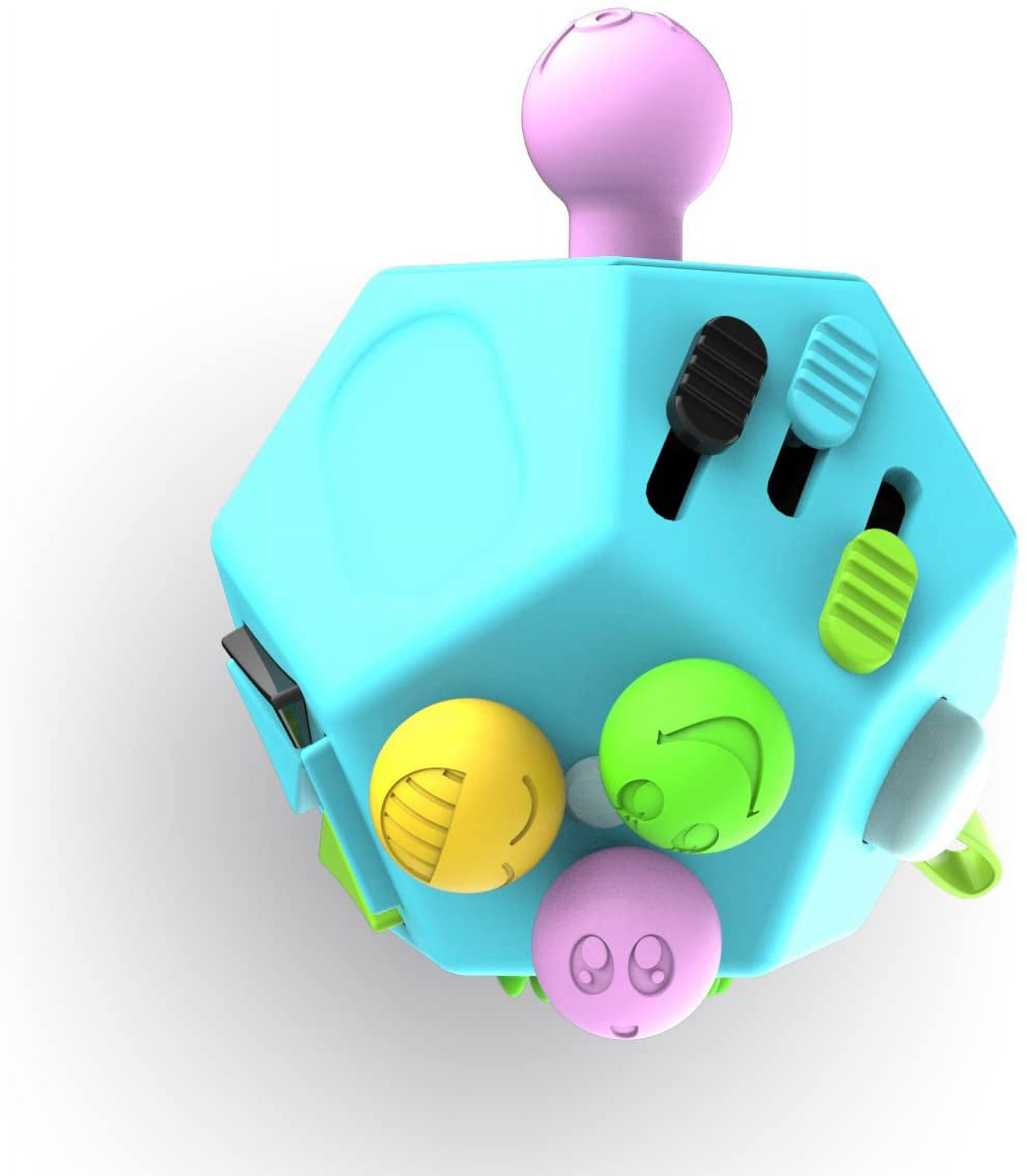 Fidget Cube 12 Faces Bleu