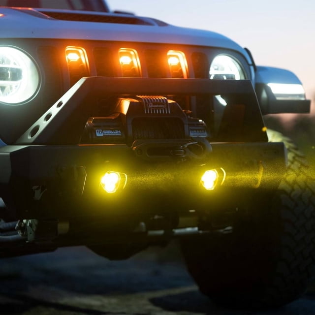 KC Hilites Driving/Fog Light 97147 Driving/Fog Light; Flex Era; 3 Dual Mode LED Bulb; 3-1/2 Inch Height X 3.6 Inch Width Triangular Design; 35 Watt Forward Projecting Light/55 Watt Peripheral Light