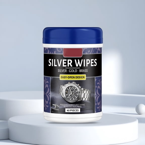 RAGUPEL Silver Polish Wipes Silver Jewelry Cleaner - Metal Cleaning Wipes for Cleaning and Care | Jewelry Polish Cleaner Tarnish Remover Wipes for Gold Brass
