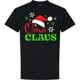 thumbnail image 3 of Inktastic Oma Claus with Christmas Santa Hat and Snowflakes T-Shirt, 3 of 5
