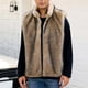 thumbnail image 1 of Ceisia Men's Loose Fit Faux Fur Stand-Collar Vest Gift, 1 of 9