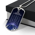 thumbnail image 3 of Gemini Personalized Dog Tag Necklace - Graphic Military Dog Tag Necklace (Optional Personalized Engraving), 3 of 5