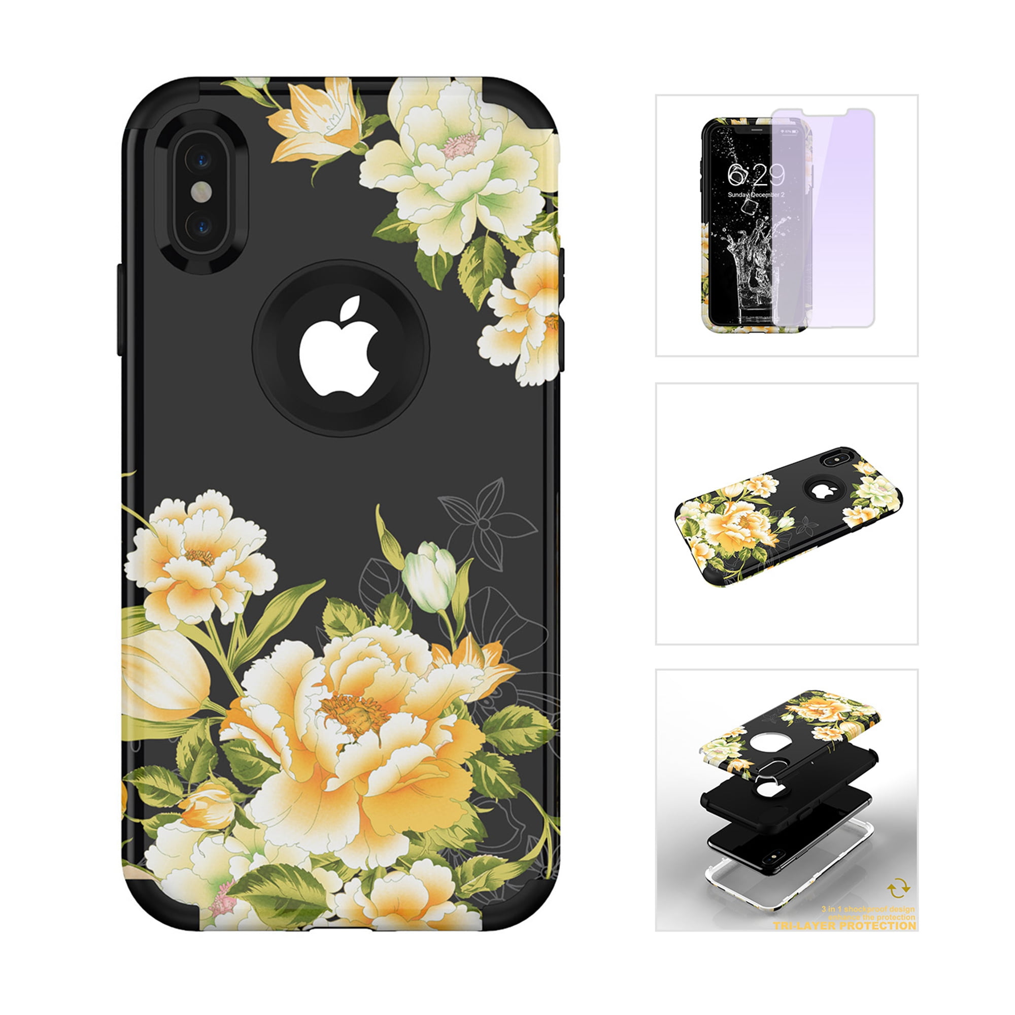 iPhone XS Shockproof Case, iPhone X Case, Dteck Hybrid 3