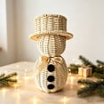 thumbnail image 7 of Farmhouse Christmas Decor, 11 Inch Rustic Handwoven Snowman with Hat,Xmas Tabletop Centerpiece for Mantel Fireplace Home Tiered Tray Holiday Party Decor, 7 of 7