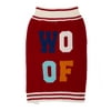 Vibrant Life Acrylic Woof Dog Sweater, Red, XS