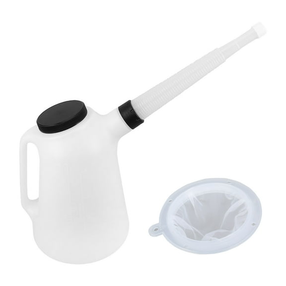 5L Automotive Oil Measuring Jugs with Spout Lid & Caps Heavy Duty Fluid Dispenser Container for Motorcycle Vehicle Truck