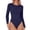 Blue, variant on COMVALUE Long Sleeve Bodysuits for Women Crew Round Neck Basic Stretchy Slim Fit Body Suit Tops 2026 (Blue, M)