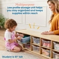 thumbnail image 4 of ECR4Kids Streamline 10 Cubby Tray Cabinet and 10 Scoop Front Bins, 2x5, Kids Furniture, Natural, 4 of 9