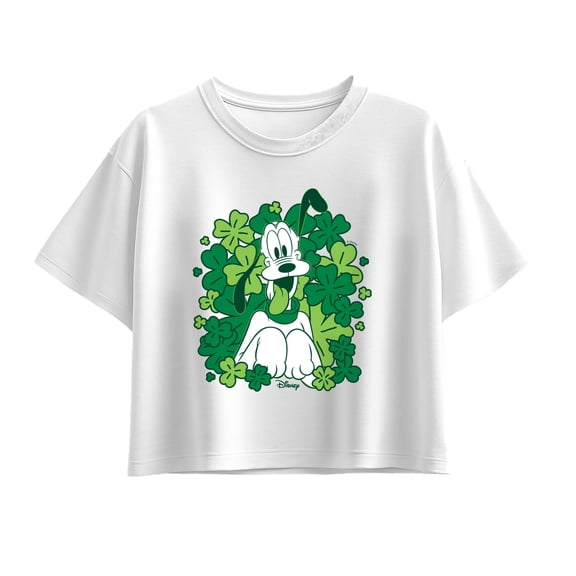 Disney - Pluto Shamrocks - Youth Girls Boxy T-Shirt