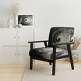 thumbnail image 2 of Designart "Black White Spiral Pattern" Upholstered Modern & Contemporary Accent Chair and Abstract Arm Chair - Multiple Color & Pattern, 2 of 7