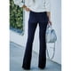 thumbnail image 4 of Pantalones Acampanados,Pantalones Acampanados De Mujer Pantalones Altos De Mujer Slim Fit Pantalones De Bolsillo Eficiencia Maximizada, 4 of 6