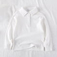 thumbnail image 2 of 4-5T Little Kids Boys Long Sleeve Classic Oxford Dress Shirts Kids Casual Button Collared Shirt for 12 18 24 Months 2T 3T 4T 5T 6T 7T Toddler Kids Fall Winter Clothes Tops, 2 of 6