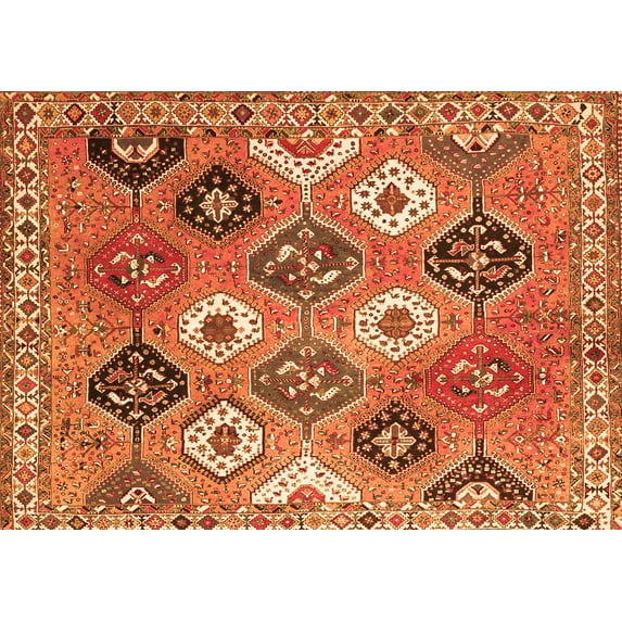 Ahgly Company Indoor Rectangle Persian Orange Traditional Area Rugs, 2' x 3'