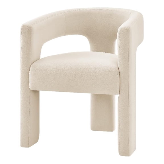 NPD Furniture Sherlyn Velvet Dining Side Chair in Folia Cream