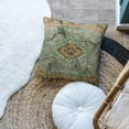 thumbnail image 3 of Boho Pillow Covers 18x18 Inch, Persian Carpet Green Vintage Throw Pillow Cover Antique Ethnic Decorative Green Pillow Cases Home Decor Square Linen Pillowcase, 3 of 6