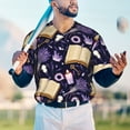 thumbnail image 5 of Lsque Lavender Flowers Pattern Mens Polo Golf Shirts Funny Graphics Shorts Sleeve Button Shirts Baseball T-shirt-XX-Large, 5 of 7