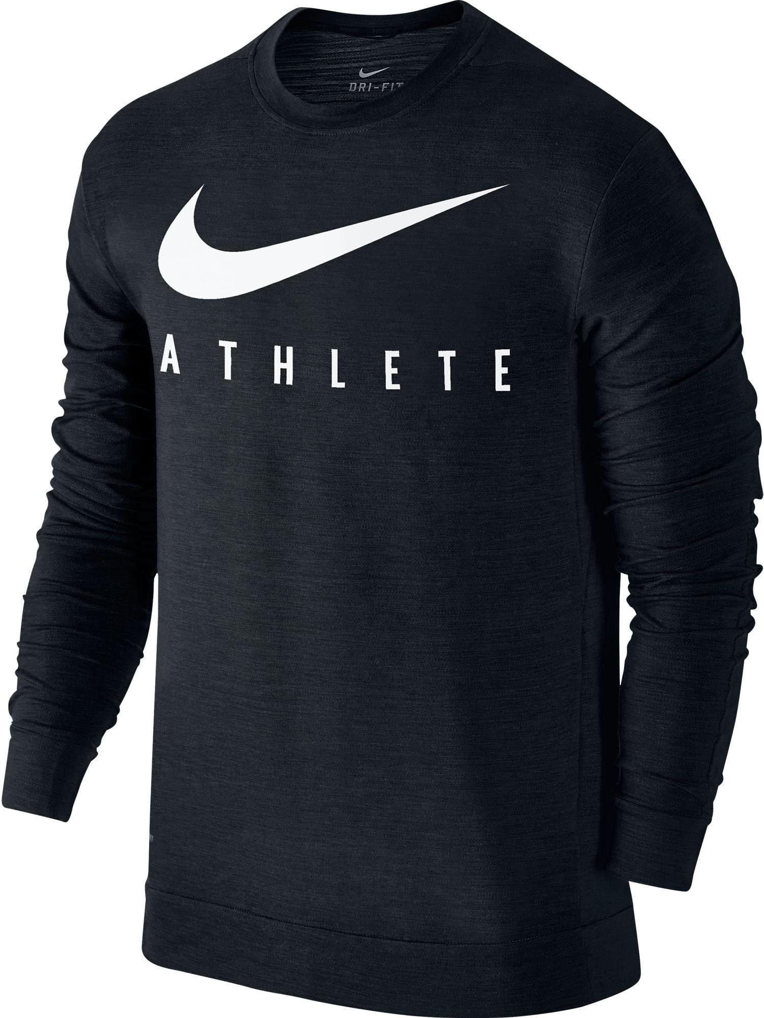 Nike - Nike Dry Long Sleeve Men's Training T-Shirt Black/White 807747 ...