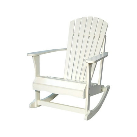 Highland Dunes Hinman Porch Solid Wood Rocking Adirondack Chair