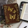 thumbnail image 3 of Kuiaobaty Butterfly Print Bible Cover for Women Men, I am Fearfully & Wonderfully PU Leather Book Case Church Bible Protective with Handle, Lightweight Bible Carrying Case with Shoulder Strap, XL, 3 of 7