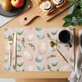 thumbnail image 2 of Easter Eggs Placemats Set of 4, Vintage Watercolor Boho Pink Blue Easter Eggs Feather Pink Plaid Non-Slip Place Mats Washable Table Mats for Kitchen Dining Table Decorations Indoor/Outdoor, 2 of 9