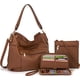 thumbnail image 1 of Bolso cruzado grande para mujer, bolsos y monederos de hombro y Hobo para mujer, 3pcs/Set Brown, L, 1 of 5