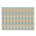 thumbnail image 1 of Elephant Cutting Board, Horizontal Borders with Exotic Animals Geometric Orient Design, Decorative Tempered Glass Cutting and Serving Board, in 3 Sizes, by Ambesonne, 1 of 2