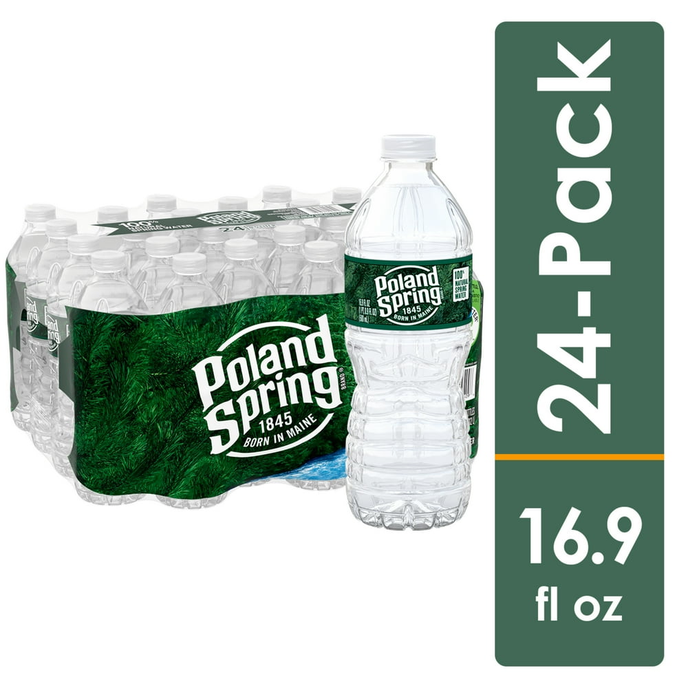 POLAND SPRING Brand 100 Natural Spring Water, 16.9ounce plastic