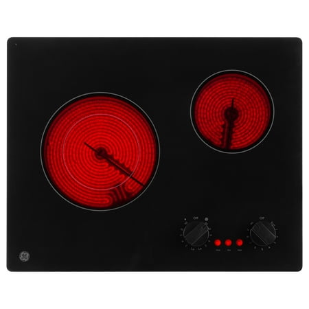 GE - 21" Built-In Electric Cooktop - Black