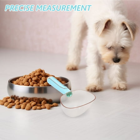 HAKIDZEL Pet Food Scoop Sky Blue Stainless Steel 1Pack Cat Spatula